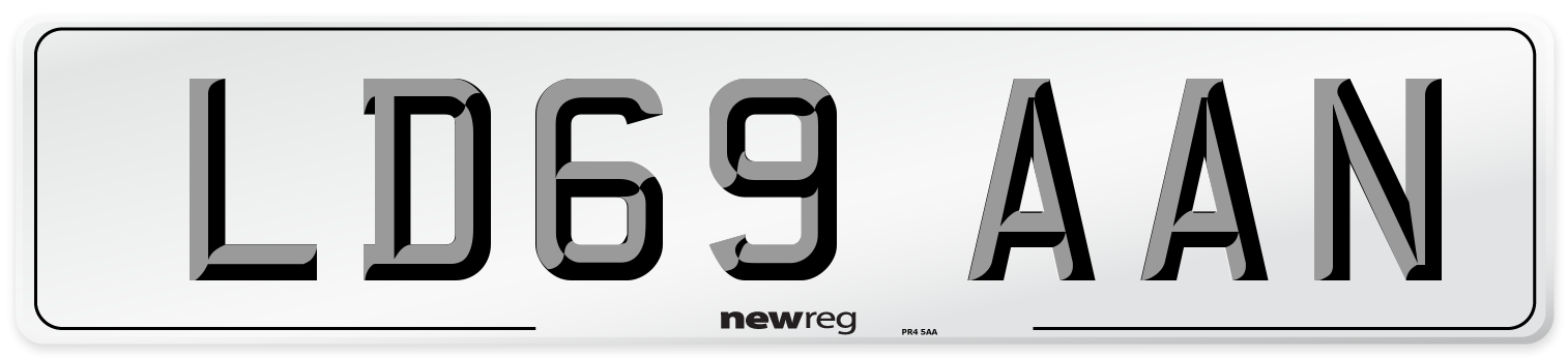 LD69 AAN Number Plate from New Reg